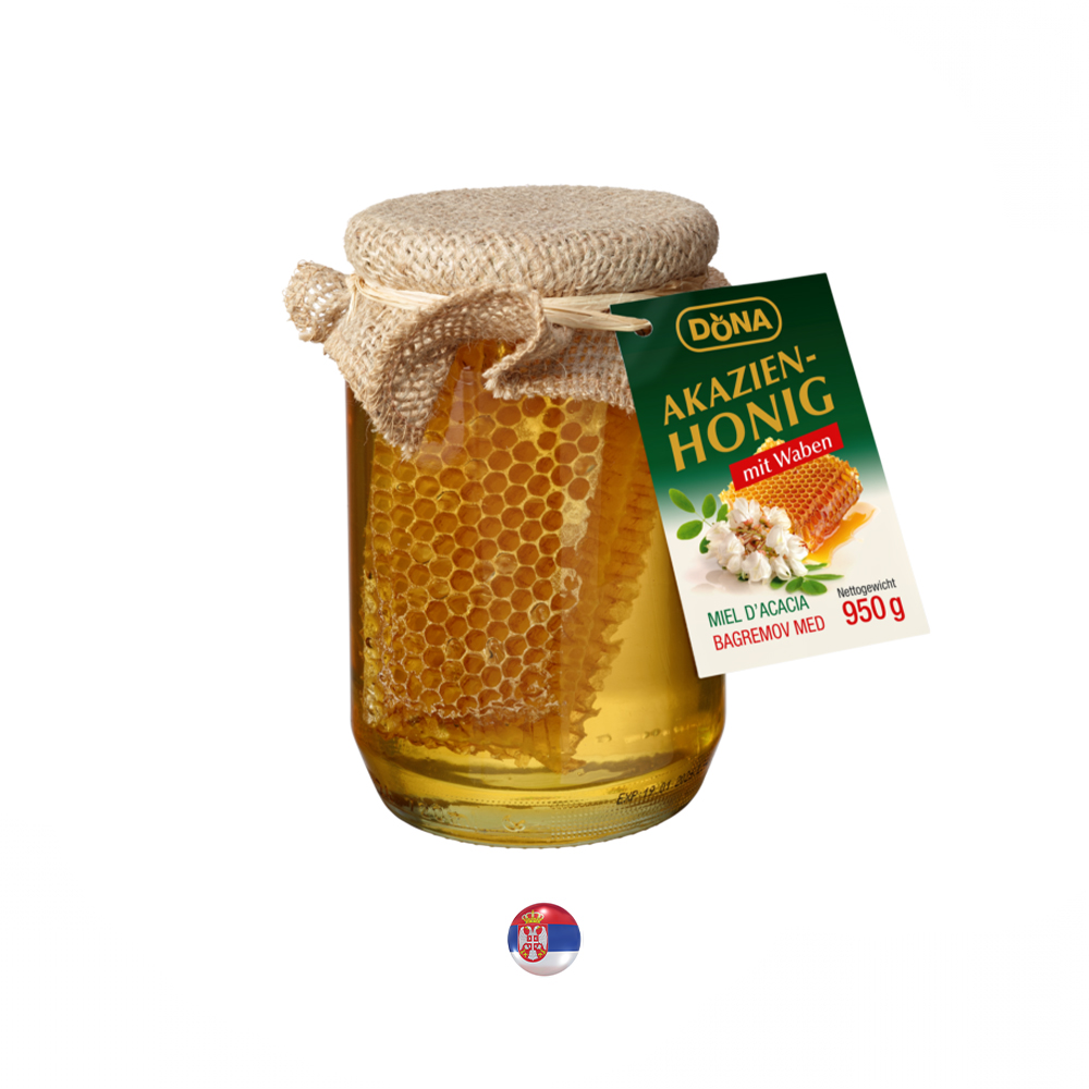"DONA"  Akazienhonig mit Waben 950g