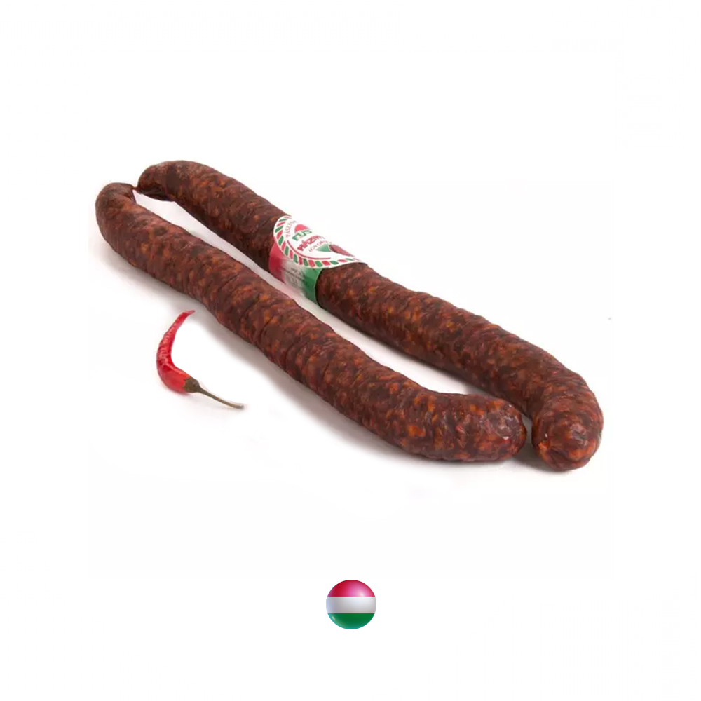 Téglàs Hus Hàzi Csipös Kolbàsz /  Hausgemachte Bauernwurst "scharf" (NEU) 400g