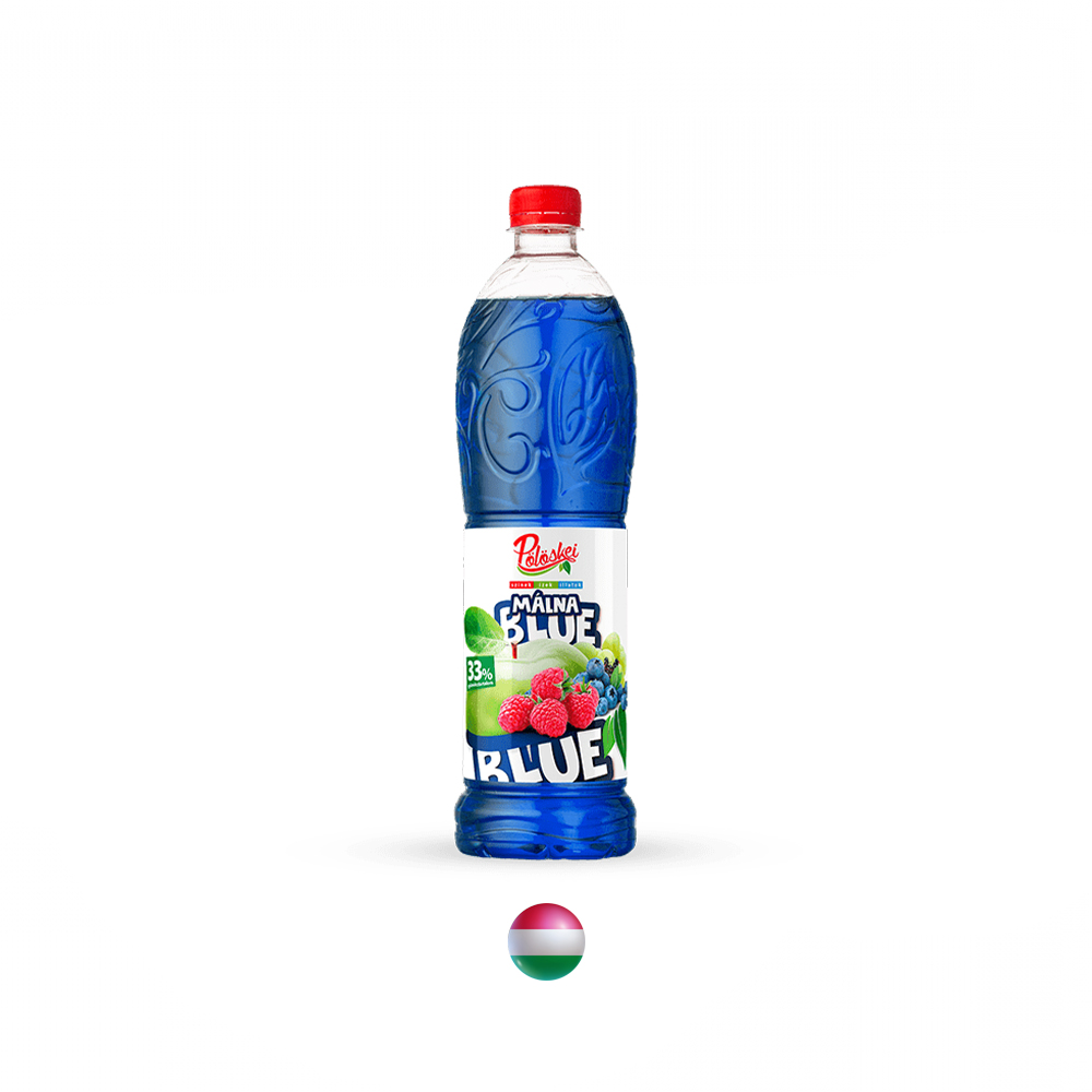 "Pölöskei" Himbeer BLAU gemischter Fruchtsirup mit Himbeer- und Heidelbeergeschmack 1000ml