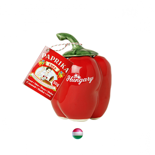 Paprikapulver 50g "mild" im Paprikakeramikgefäss rot
