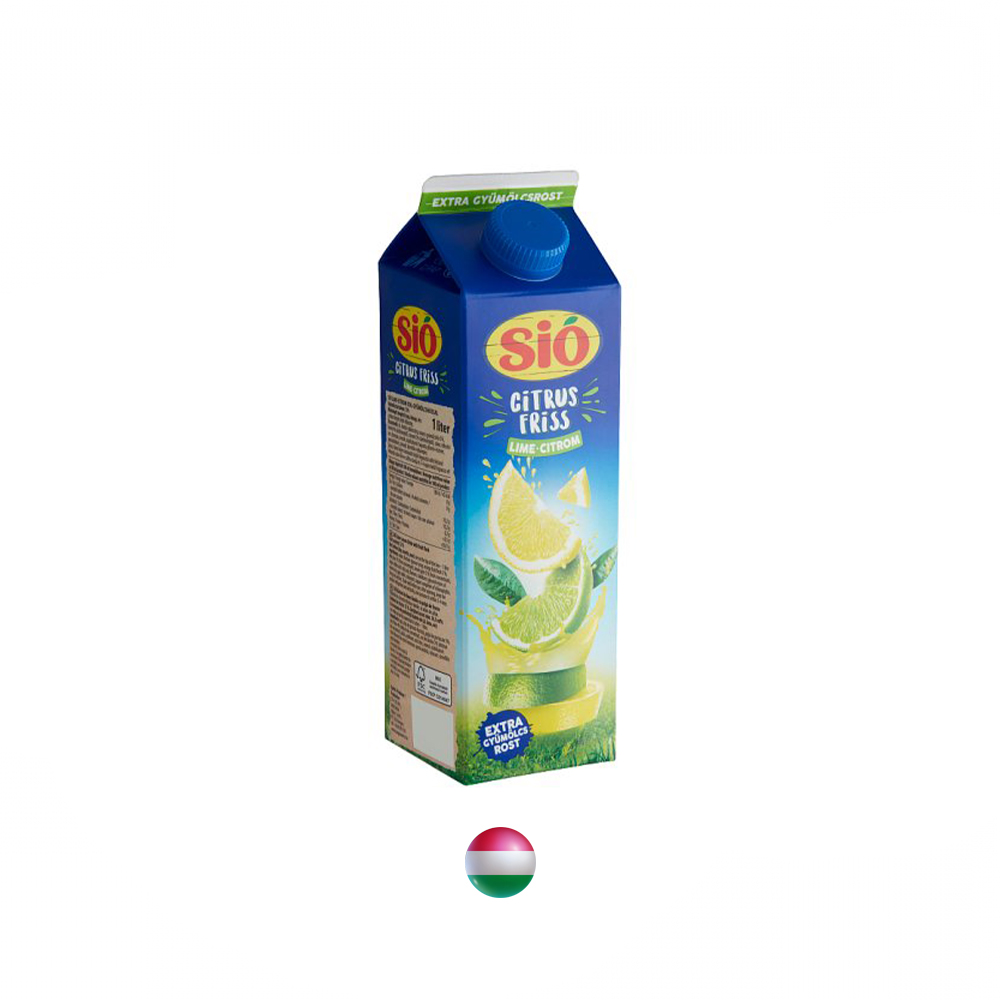 "SIO" Citrus Frisches Limetten-Zitronen-Getränk mit Fruchtfleisch 1 l