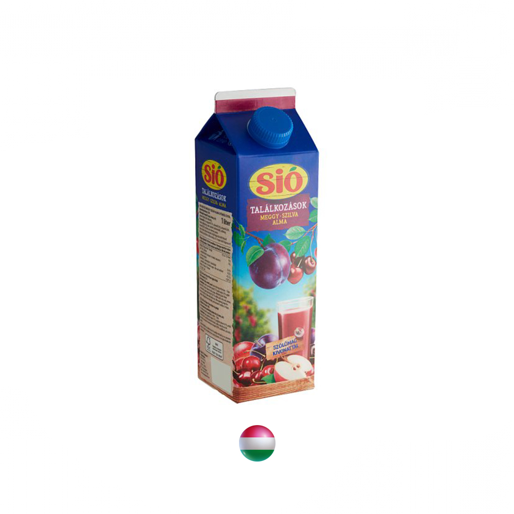 "SIO" Kirsch-Pflaume-Apfel Fruchtgetränk 1 l