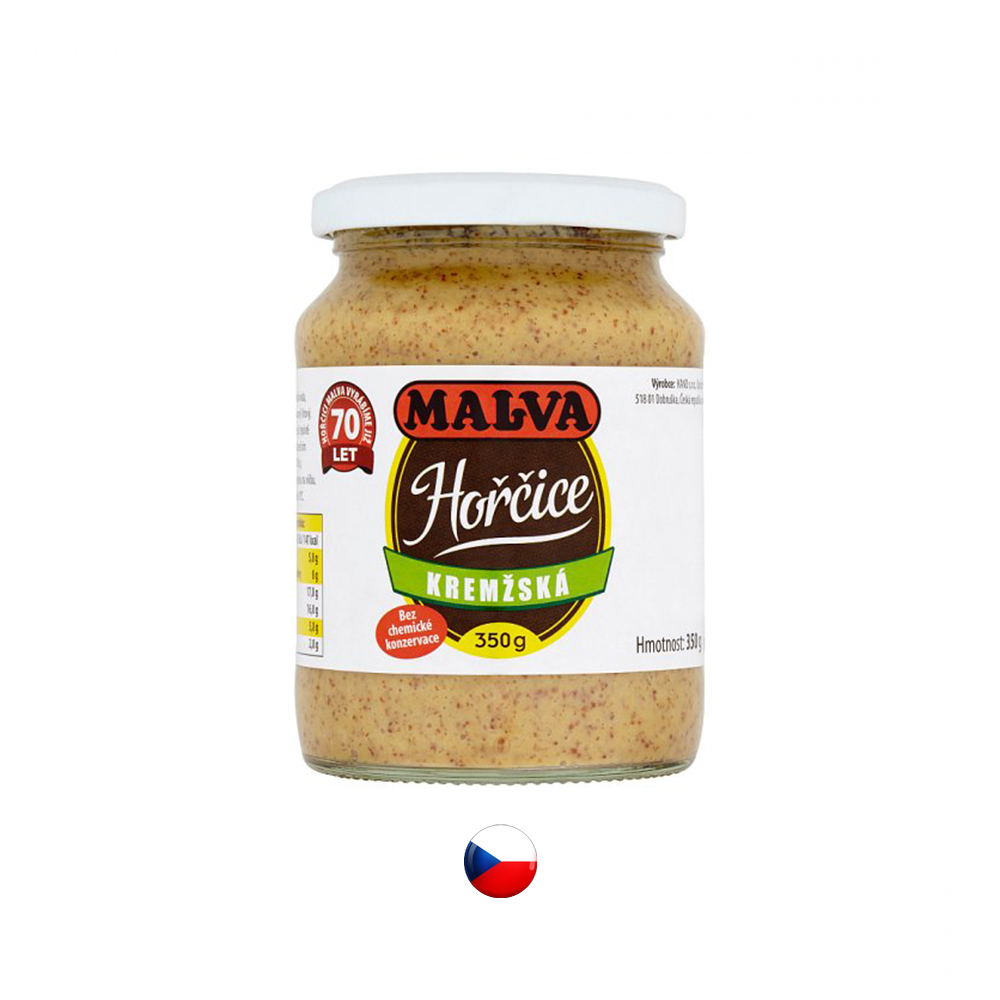 "Malva" cremiger Senf "grob & mild" 350g